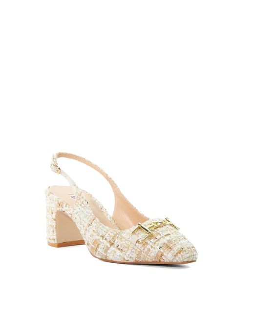 Dune Choices Brand Snaffle Block-Heeled Slingback Courts