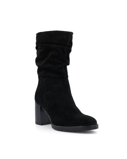 Dune Prominent Ruched Block-Heeled Ankle Boots