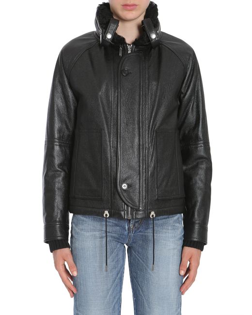 Saint Laurent leather bomber jacket