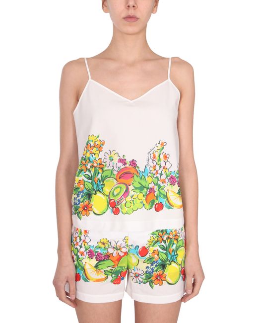 Boutique Moschino flower and fruit print top