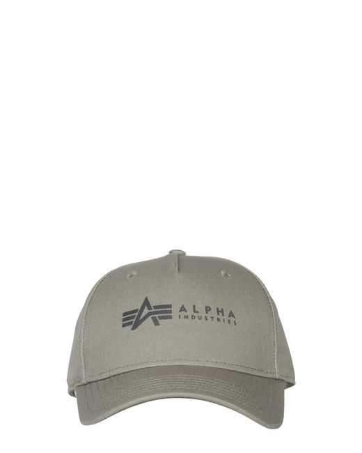 Alpha Industries logo print baseball cap