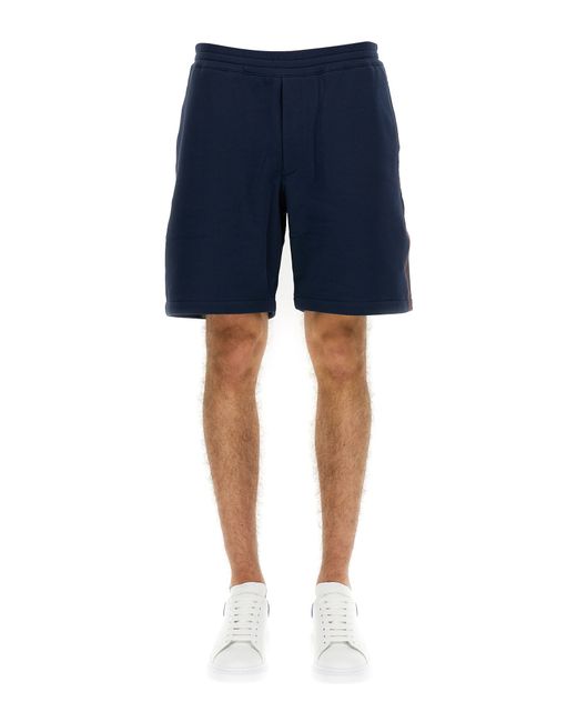 Alexander McQueen bermuda shorts with selvedge logo band
