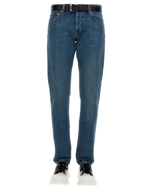 Alexander McQueen jeans with embroidered logo