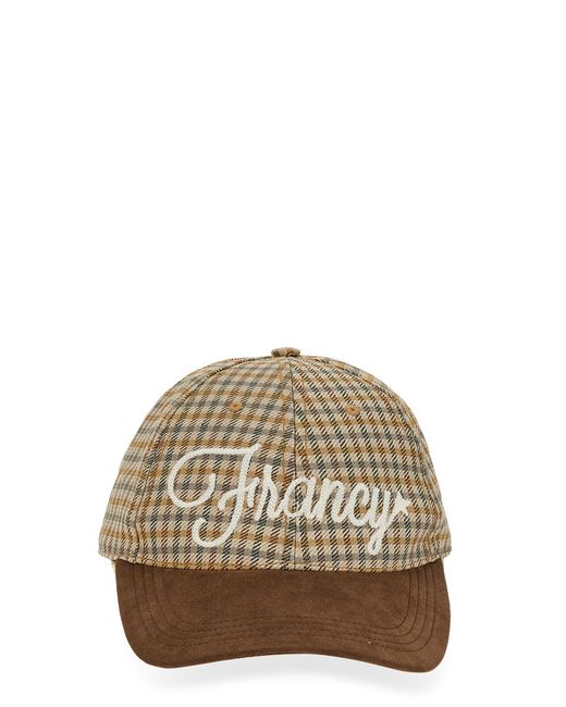 Golden Goose baseball cap with check pattern