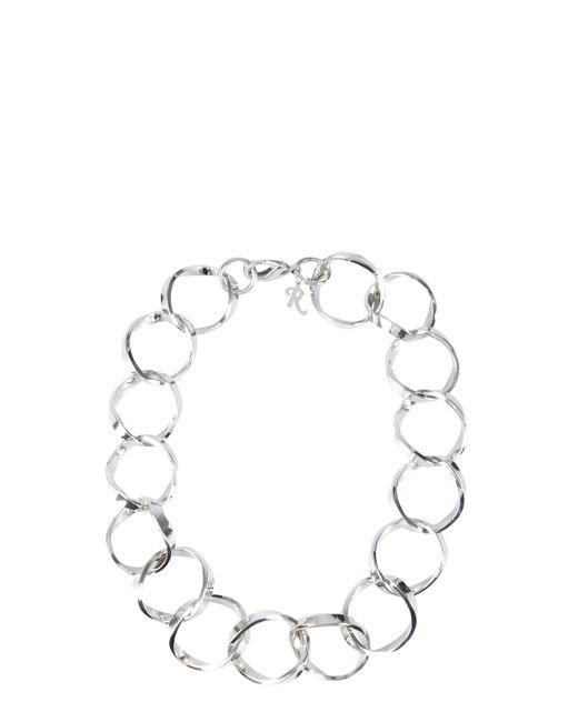 Raf Simons linked rings necklace