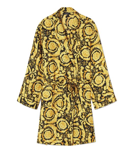 Versace robe with baroque print