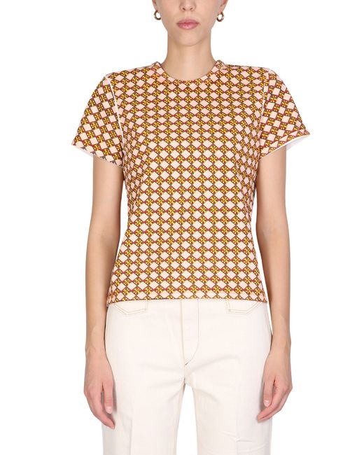 Tory Burch t-shirt with all over logo print