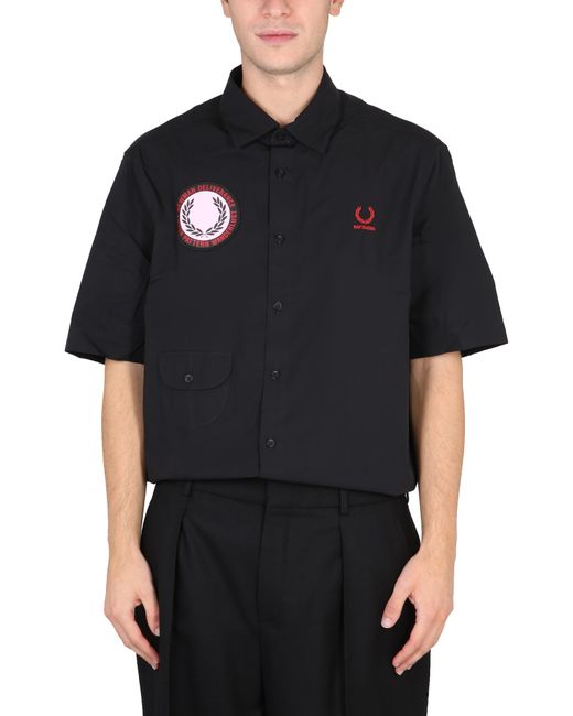 Raf Simons X Fred Perry shirt with patch
