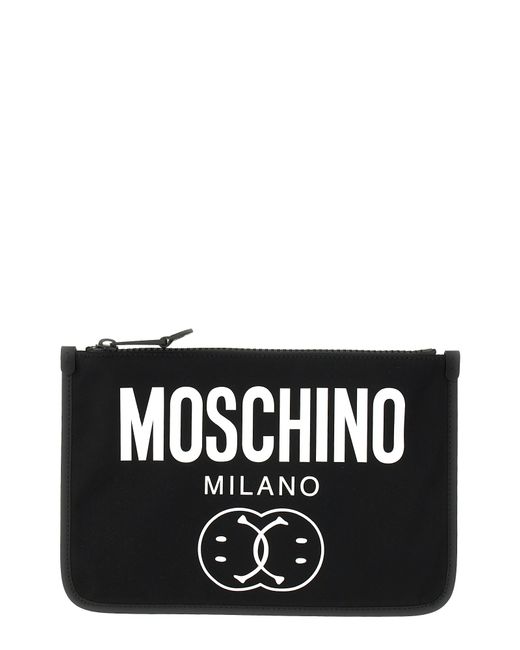 Moschino clutch with logo