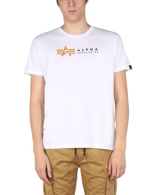 Alpha Industries logo print t-shirt