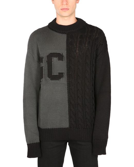 Gcds sweater with logo inlay