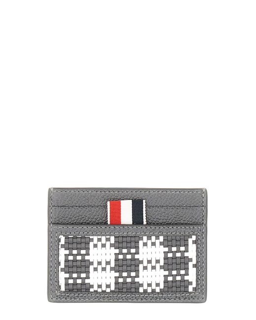 Thom Browne woven leather card case