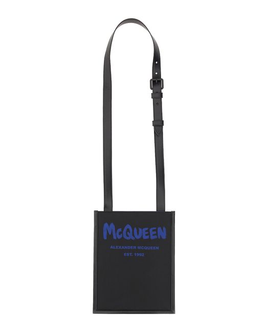 Alexander McQueen smartphone bag with graffiti logo