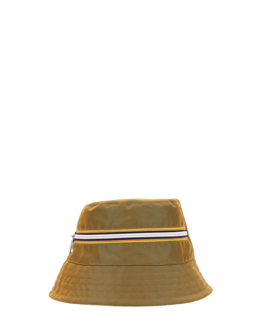 K-Way bucket hat with zipper logo