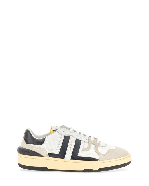 Lanvin mesh suede and nappa leather sneaker