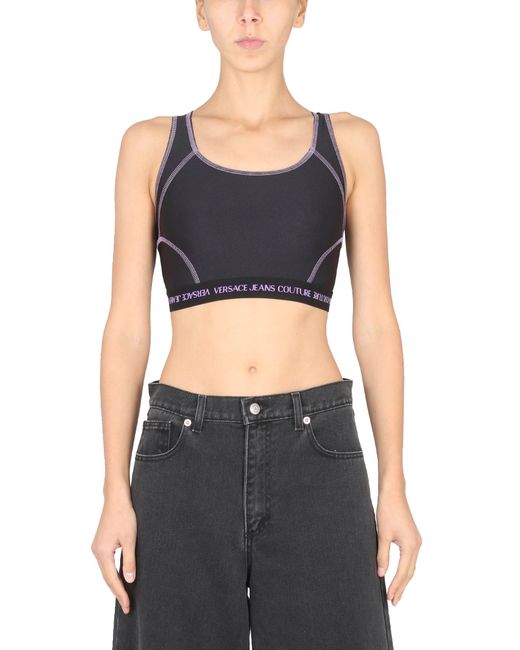 Versace Jeans Couture crop top with logo band