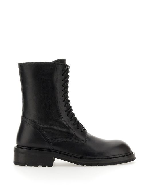 Ann Demeulemeester leather lace-up boot