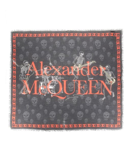 Alexander McQueen scarf with logo print