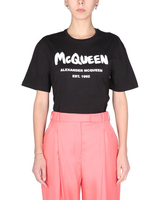 Alexander McQueen graffito logo print t-shirt