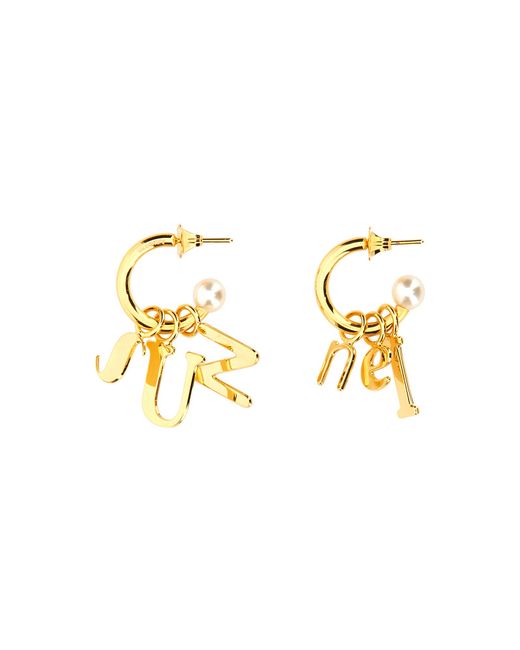 Sunnei lettering logo dangle earrings