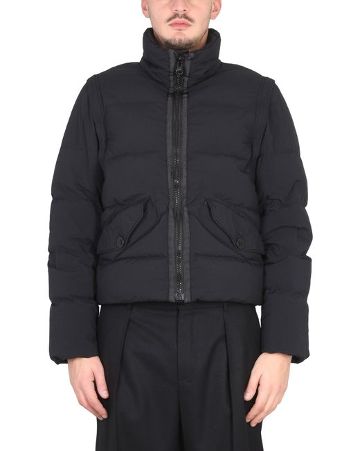 Ten C down jacket with removable sleeves