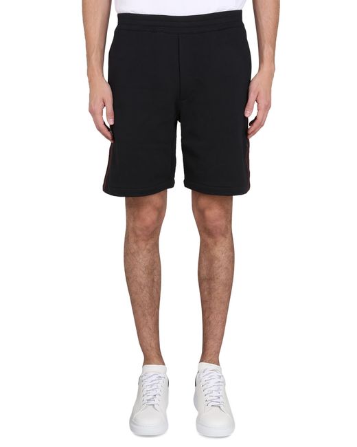 Alexander McQueen bermuda shorts with selvedge logo band