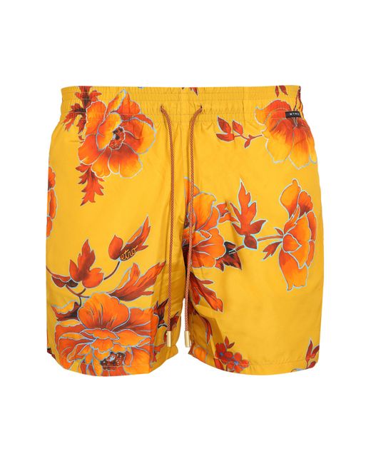 Etro boxer swimsuit with maxi floral print