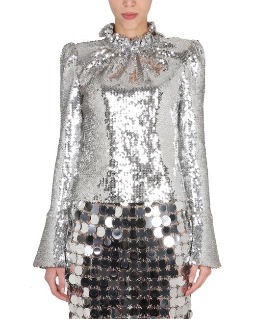 Paco Rabanne sequined top