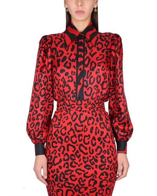 Dolce & Gabbana leopard and zebra print shirt