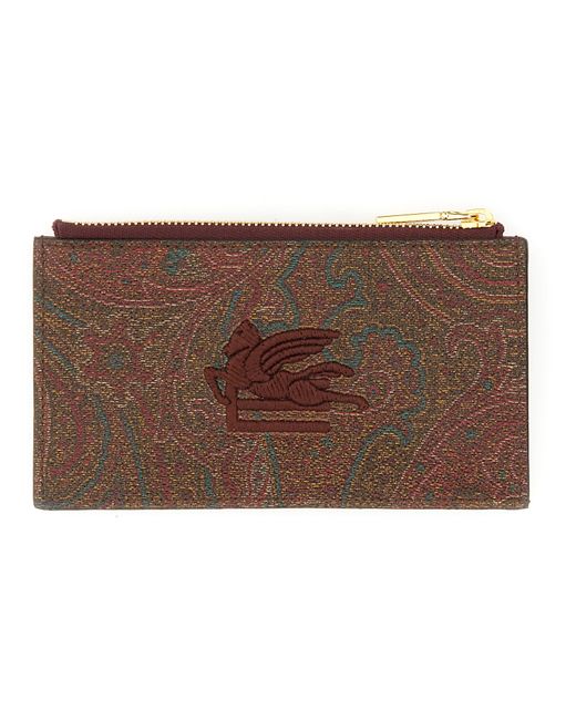 Etro paisley pouch with logo