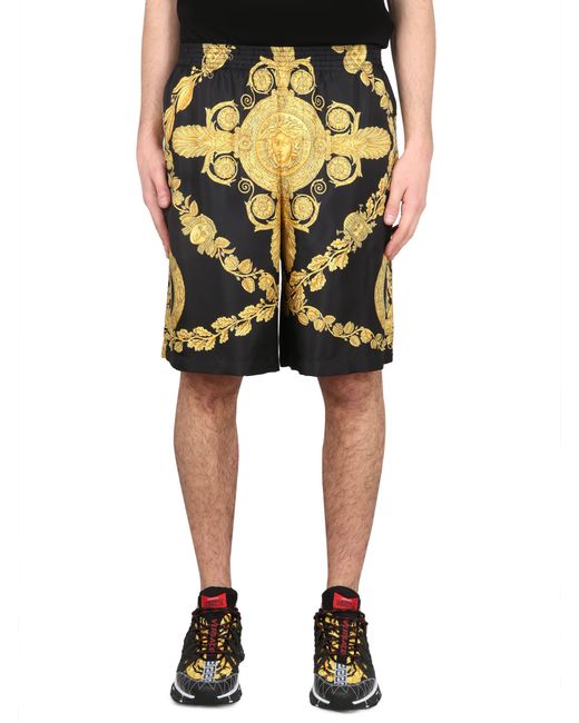 Versace baroque mask shorts