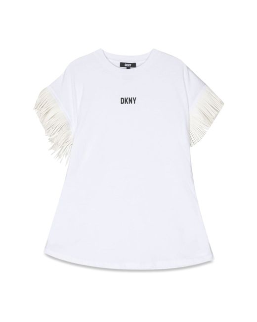 Dkny logo dress frayed sleeves