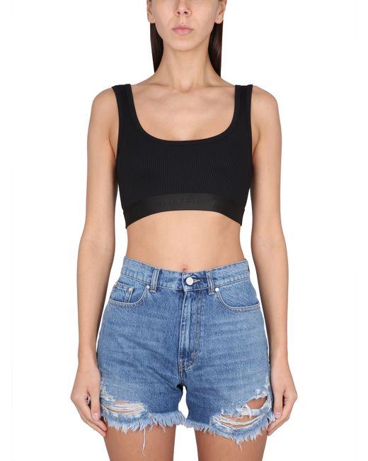 Stella McCartney crop top with ribbon s wave