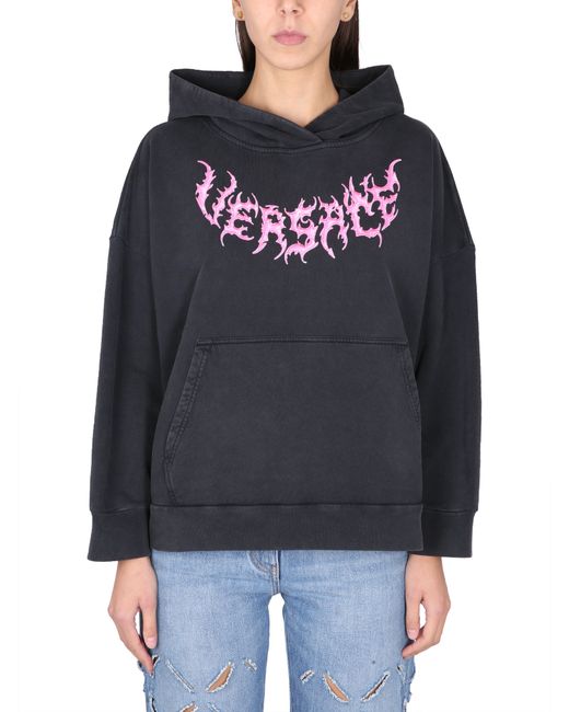 Versace hooded sweatshirt with logo