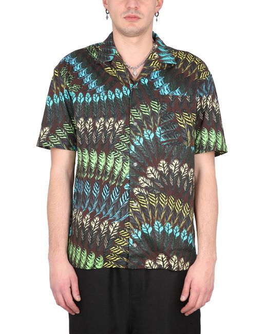 Marcelo Burlon County Of Milan aop feathers hawaii shirt