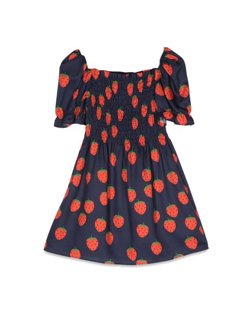 Mini Rodini strawberries allover p s/s dress