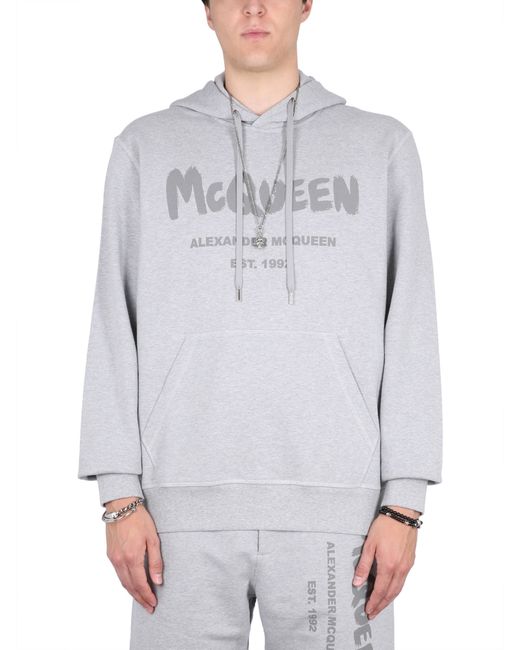Alexander McQueen graffiti logo print sweatshirt