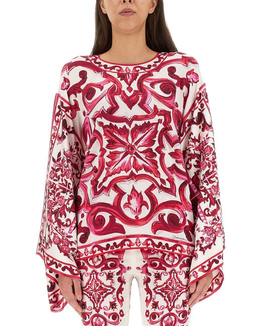 Dolce & Gabbana majolica print blouse