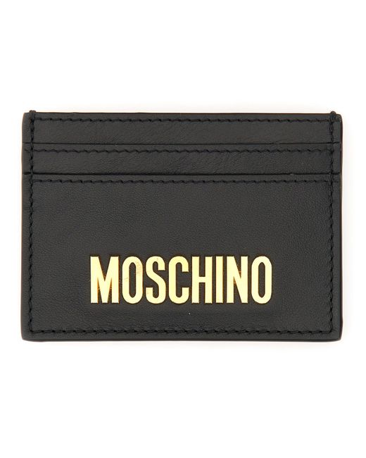 Moschino card holder with logo