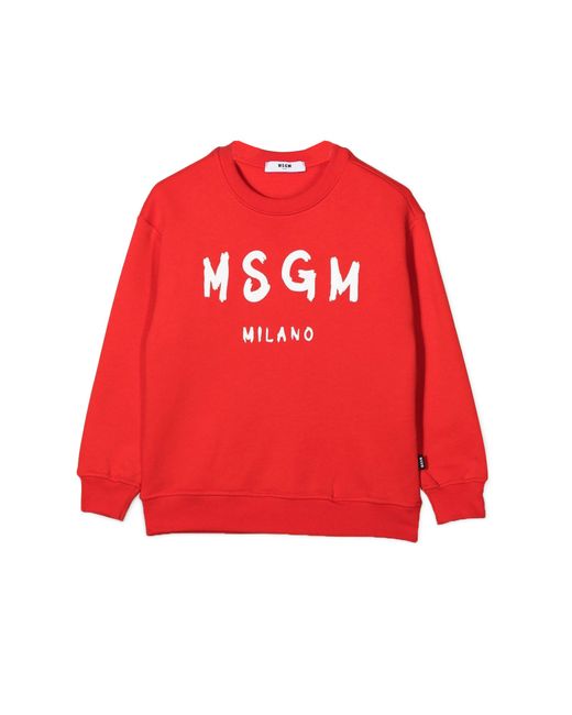 Msgm sweatshirt over crew neck and logo