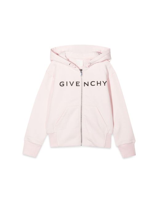 Givenchy zipper hooded cardigan with logo