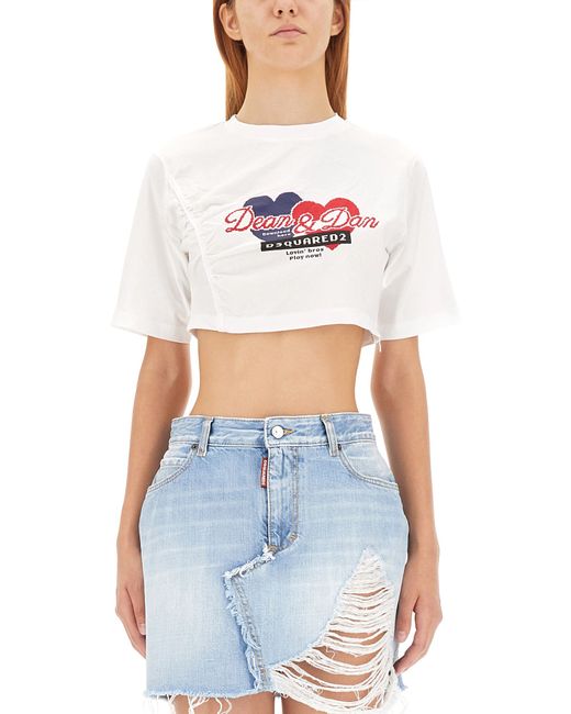 Dsquared2 cropped fit t-shirt