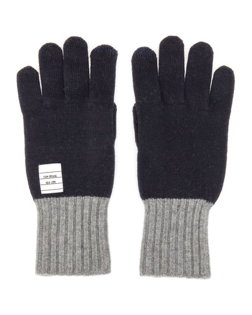 Thom Browne gloves with logo