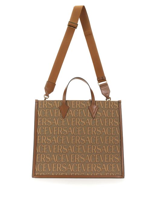 Versace shopper bag with allover logo