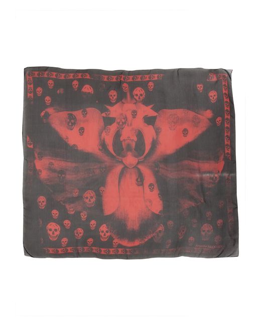Alexander McQueen skull orchid scarf