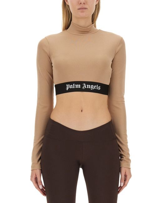 Palm Angels cropped top with logo
