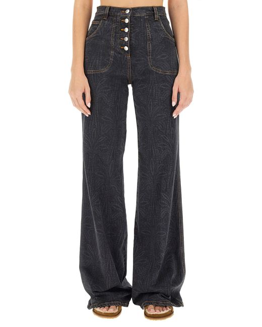 Etro jeans with foliage pockets