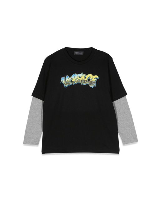 Versace long sleeve insert logo t-shirt