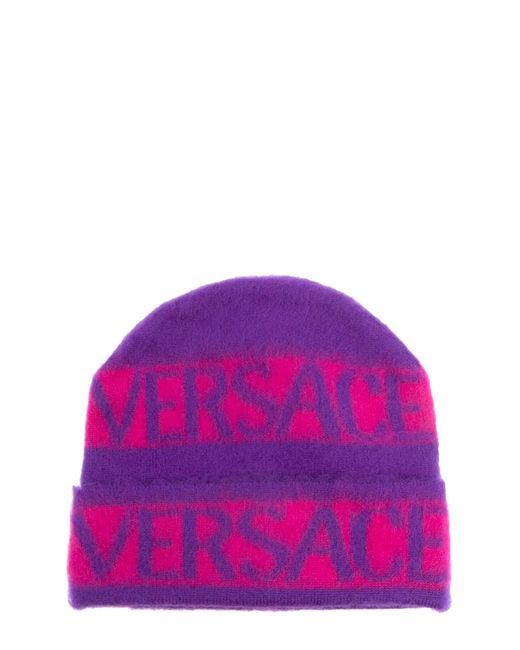 Versace beanie logo stripes