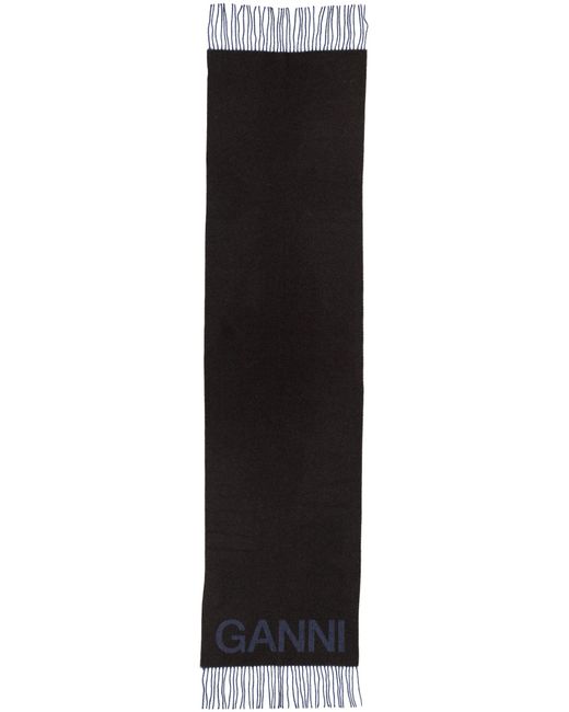 Ganni scarf with logo